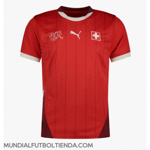 Camiseta Suiza Primera Equipación Replica Eurocopa 2024 mangas cortas